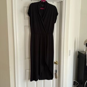 Bobeau Black Hi-Lo Layered Dress